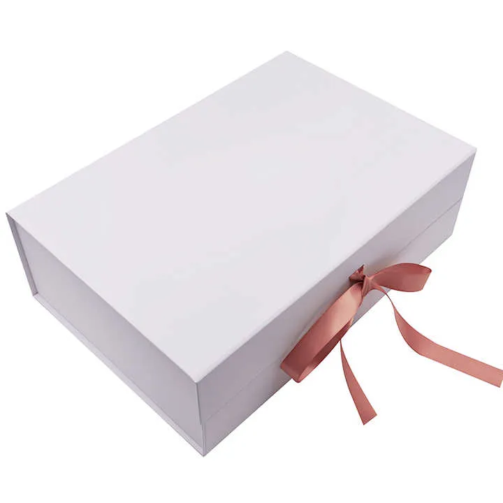 صندوق هدايا لحفلات الزفاف قابل للطي . Luxury Magnetic Foldable Wedding