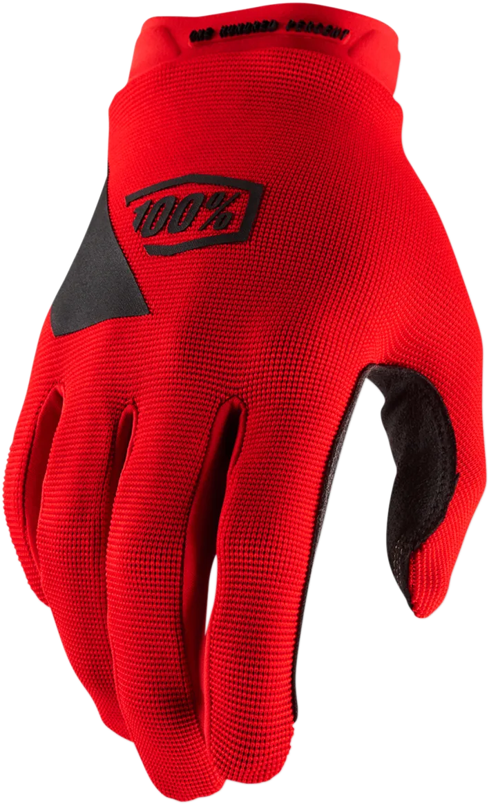 100% Youth Ridecamp Gloves - Red - Large 10012-00006
