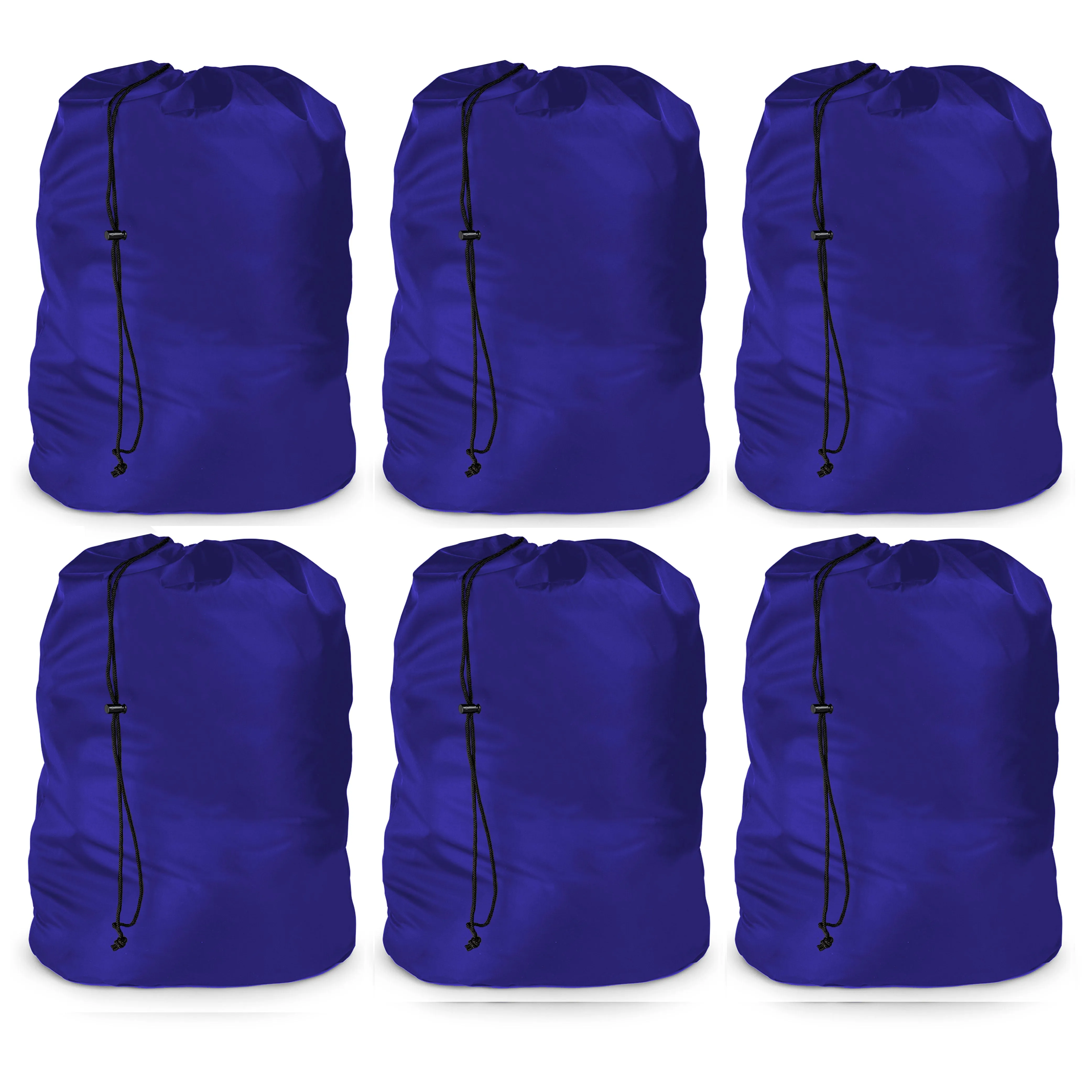 6 Pc Heavy Duty Laundry Bag Drawstring Jumbo Large Hamper Washing Clothes 24x35