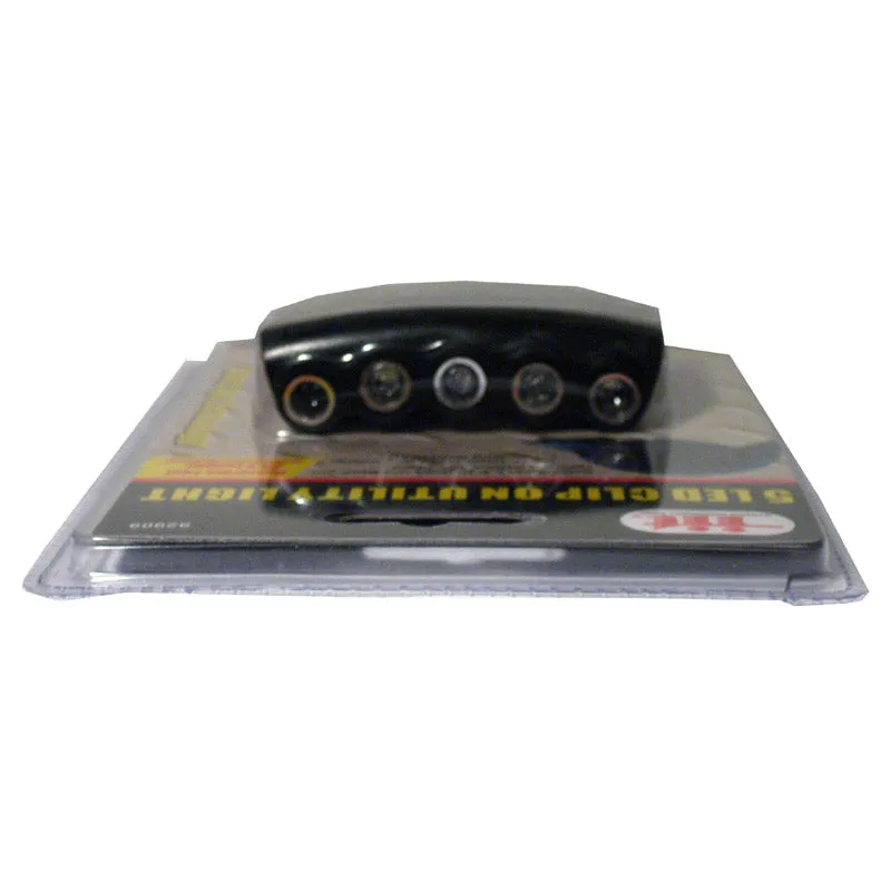 Clip On 5 LED Head Cap Hat Light Head Lamp Torch Fishing Camping Hunting Outdoor