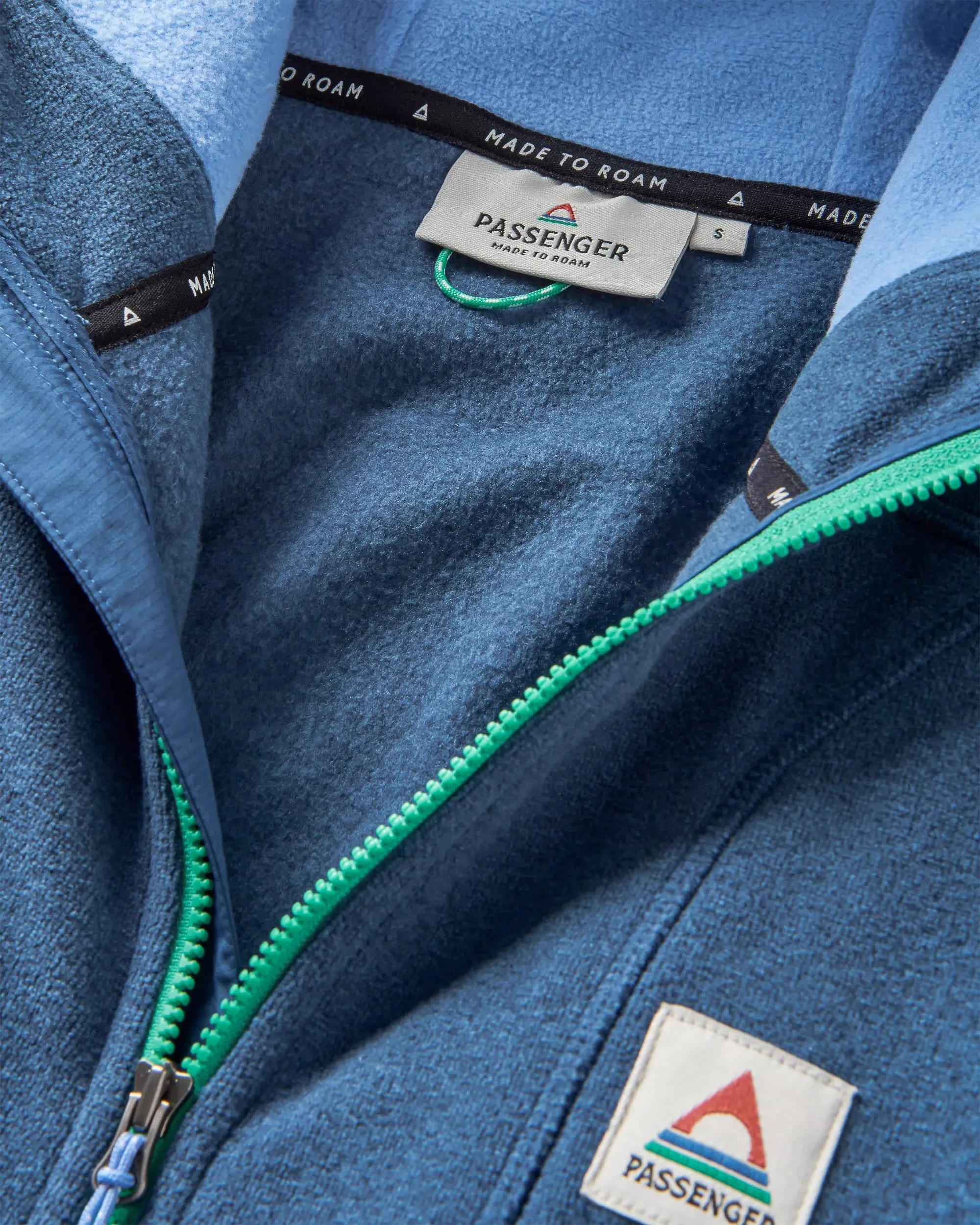 Crest Recycled Polartec Fleece Hoodie - Dark Denim Marl