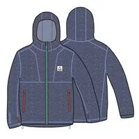 Crest Recycled Polartec Fleece Hoodie - Dark Denim Marl