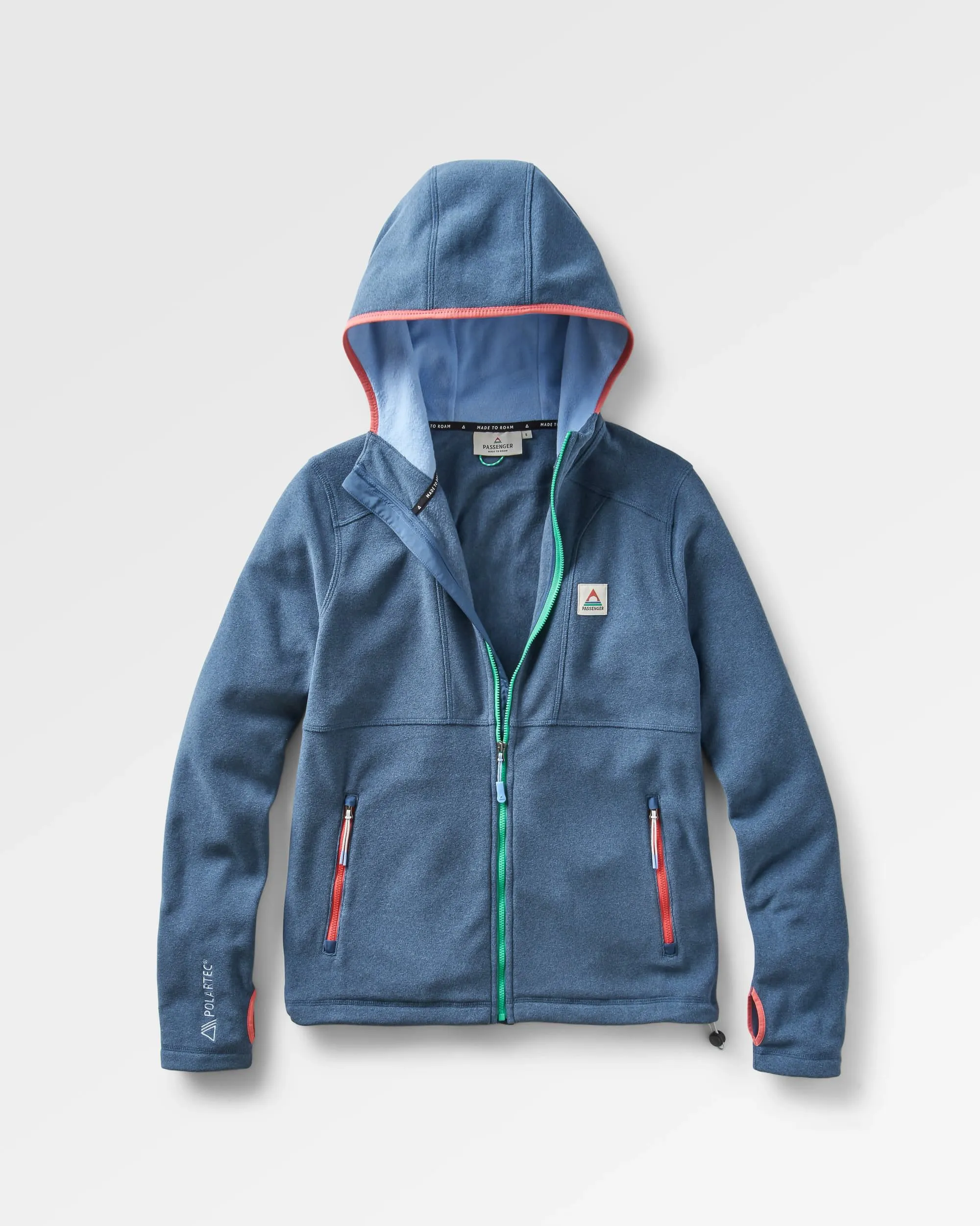 Crest Recycled Polartec Fleece Hoodie - Dark Denim Marl