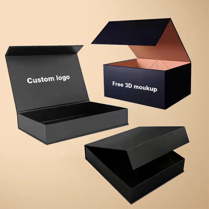 Desgin فاخر مصنوع يدويًا قلاب . Recyclable Hard Cardboard Gift Box