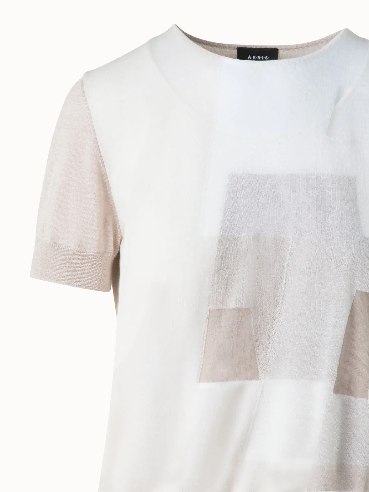 Double Layer Intarsia Knit Sweater