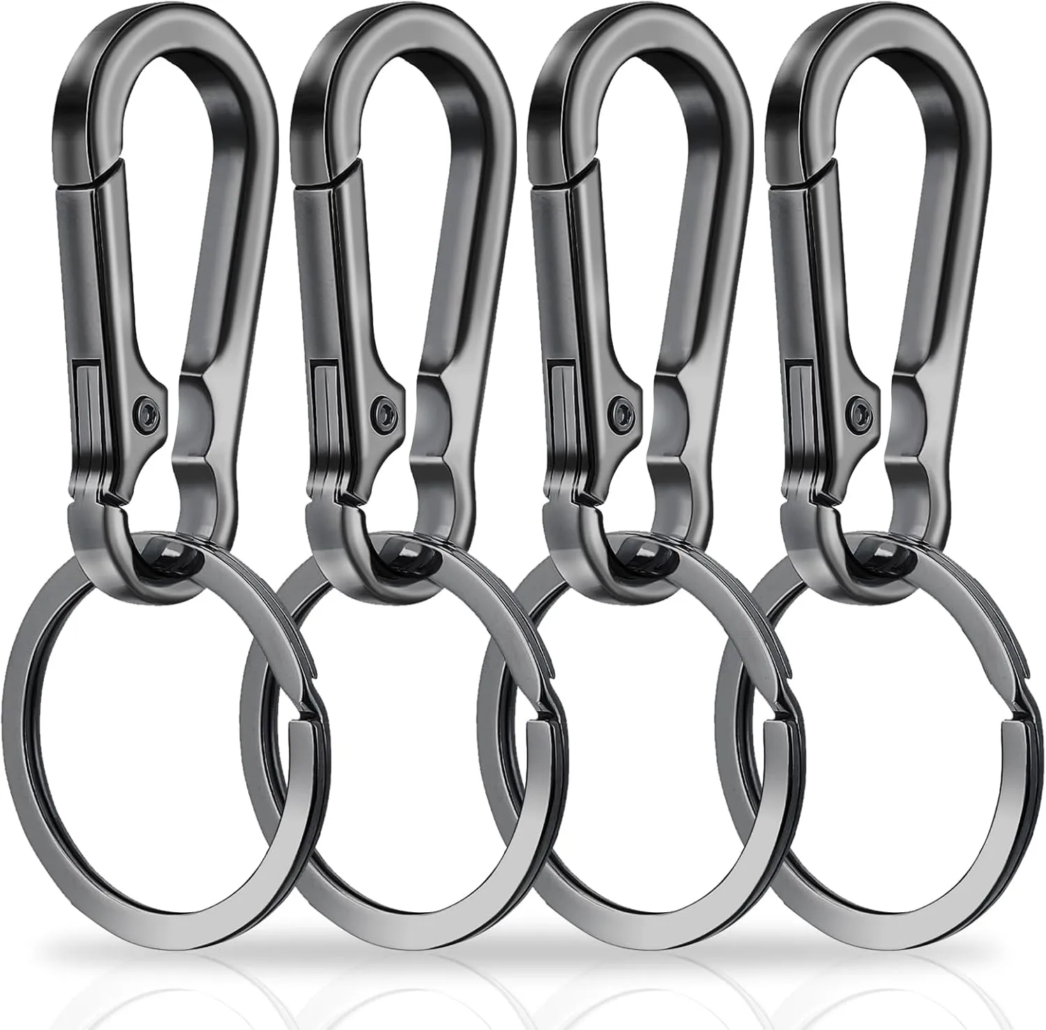Heavy Duty Carabiner Keychain, Zinc Alloy Key Chain with Keyring Quick Release Car Key Ring Clips Holder for Men