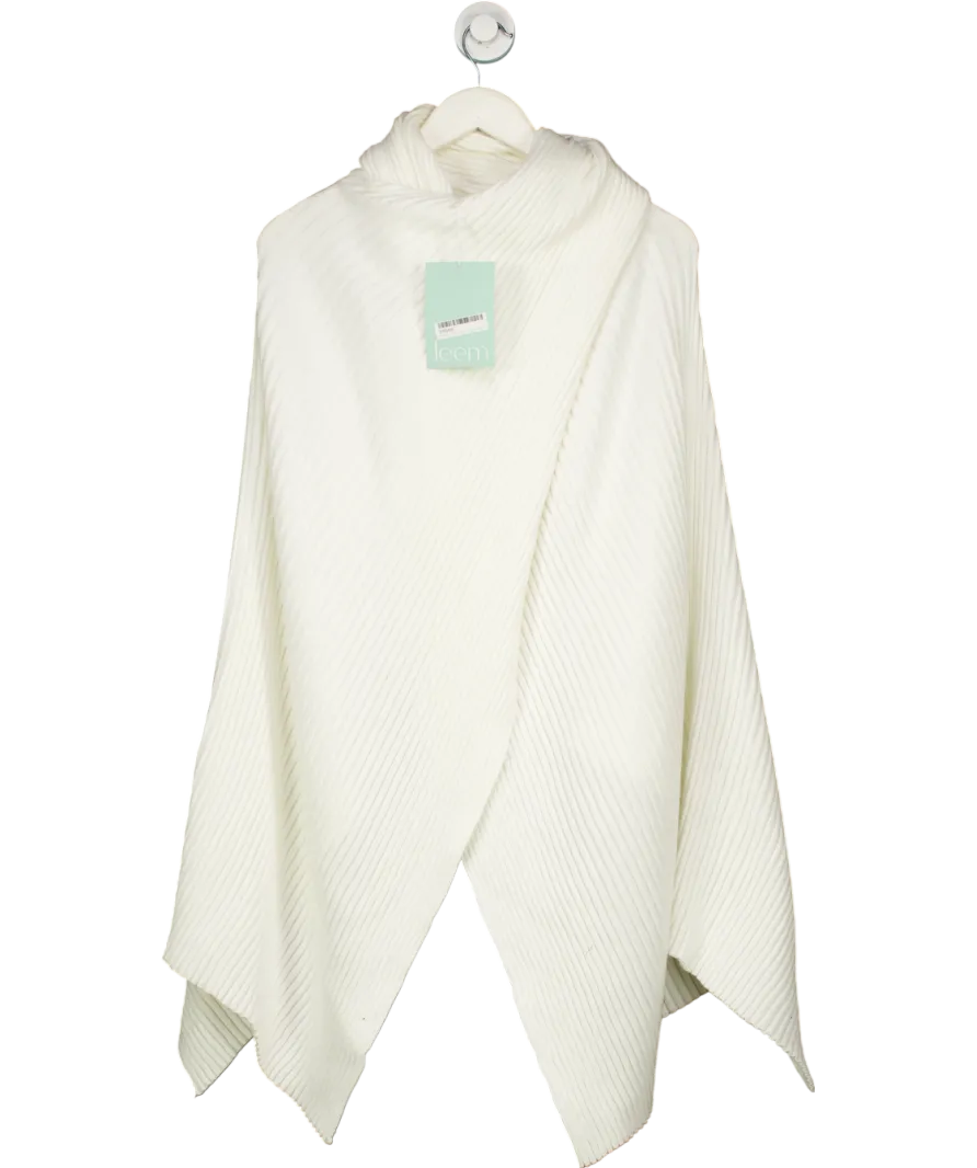 Leem White Wrap Poncho One Size