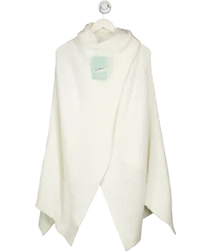 Leem White Wrap Poncho One Size