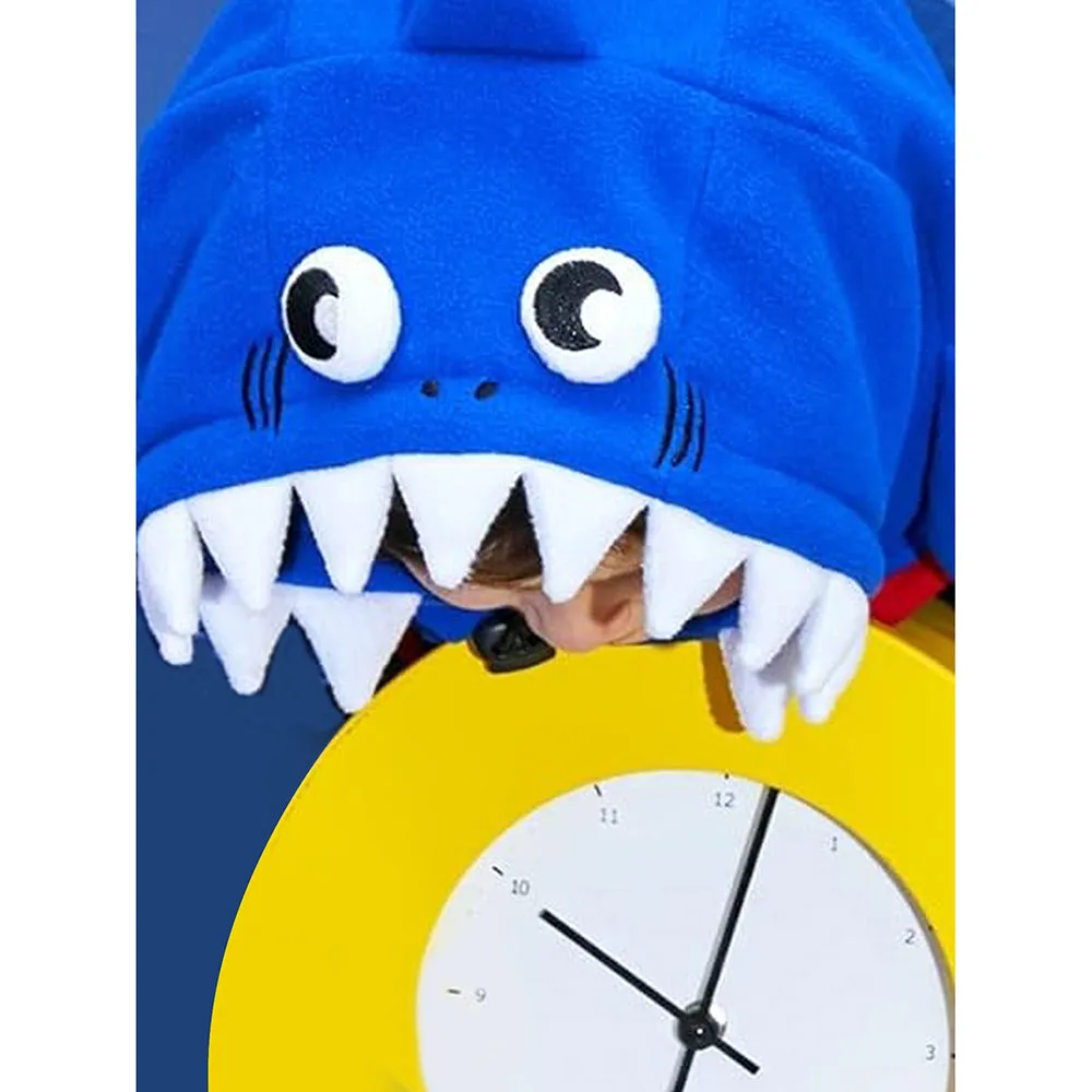 Little Surprise Box Shark Penguin Theme Fleece Winter Cap Covering Mouth, Neck And Head For Minus Degree Temperature, 5 yrs And Above