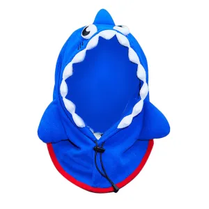 Little Surprise Box Shark Penguin Theme Fleece Winter Cap Covering Mouth, Neck And Head For Minus Degree Temperature, 5 yrs And Above