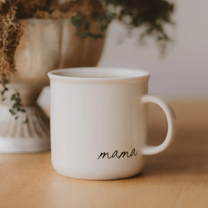 Mama 11oz Campfire Mug - White/Black by Sweet Water Decor