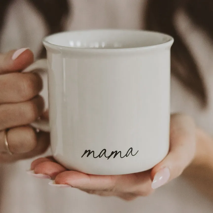 Mama 11oz Campfire Mug - White/Black by Sweet Water Decor