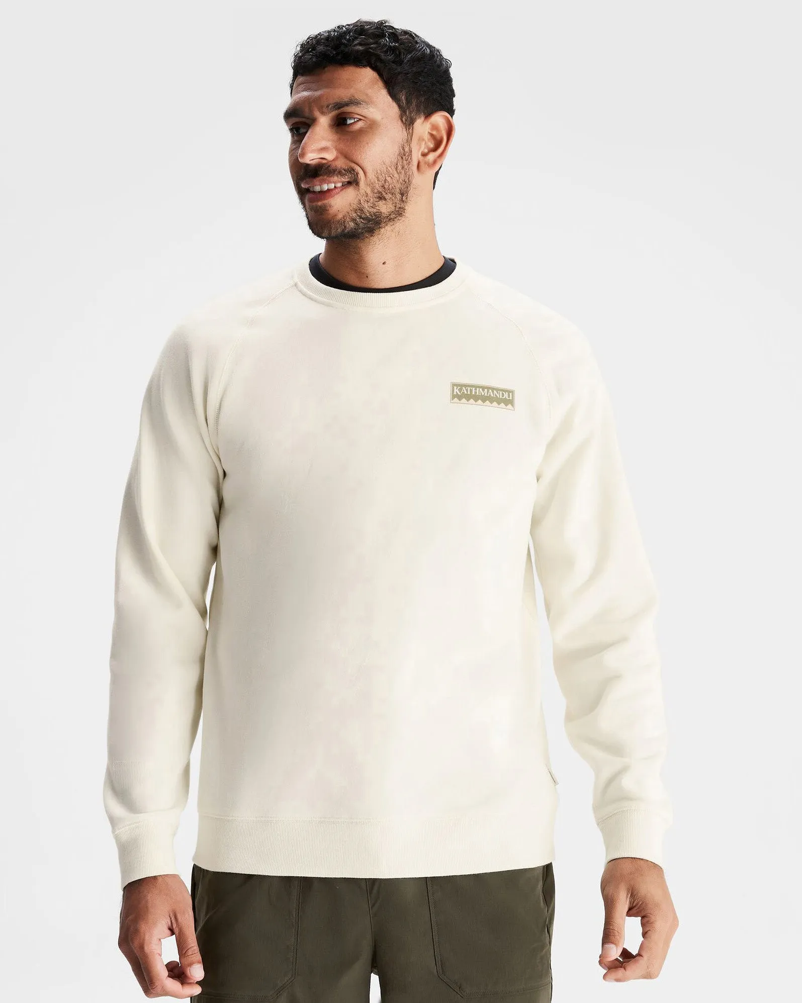 Men's Heritage Logo LT BB Crew Sweatshirt - Natural