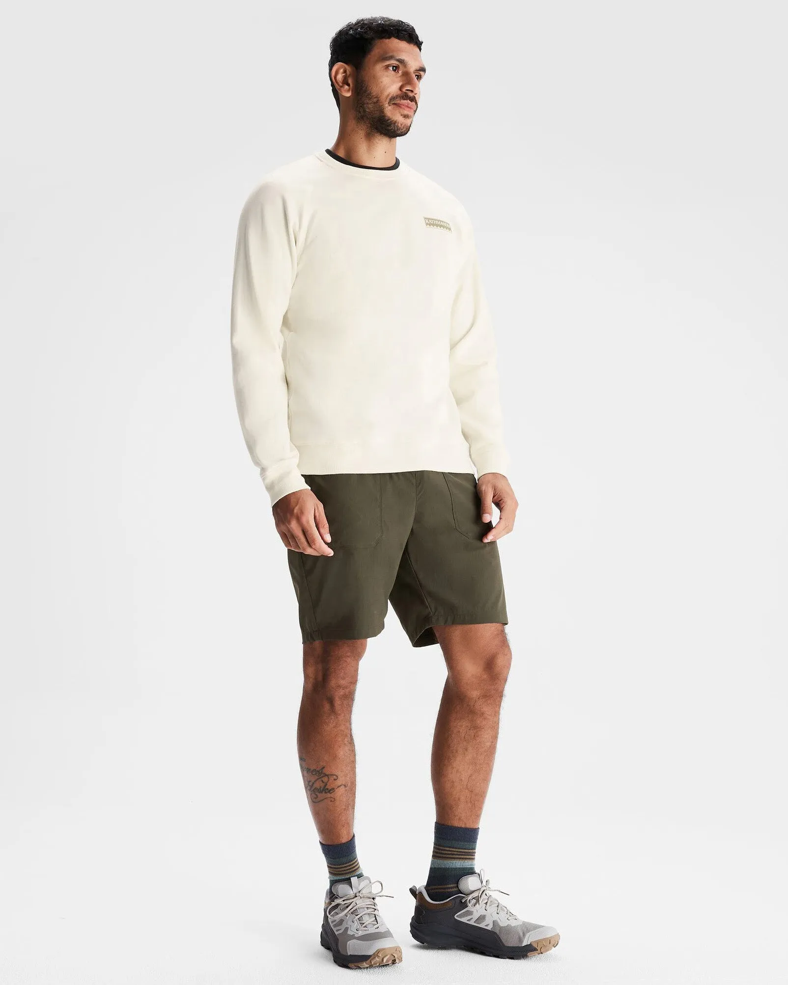 Men's Heritage Logo LT BB Crew Sweatshirt - Natural