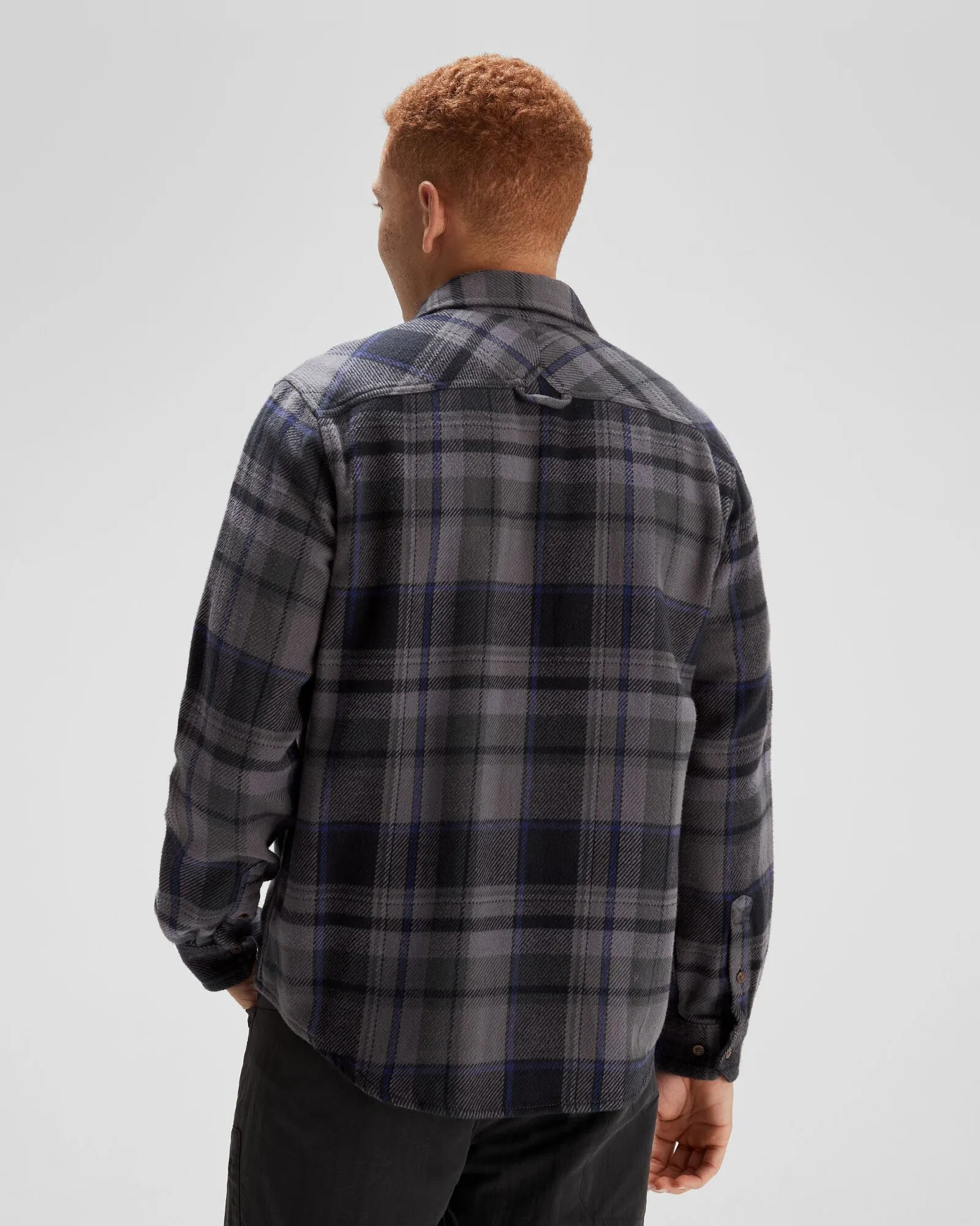 Men's Huntly Long Sleeve Shirt - Hut Plaid Charcoal