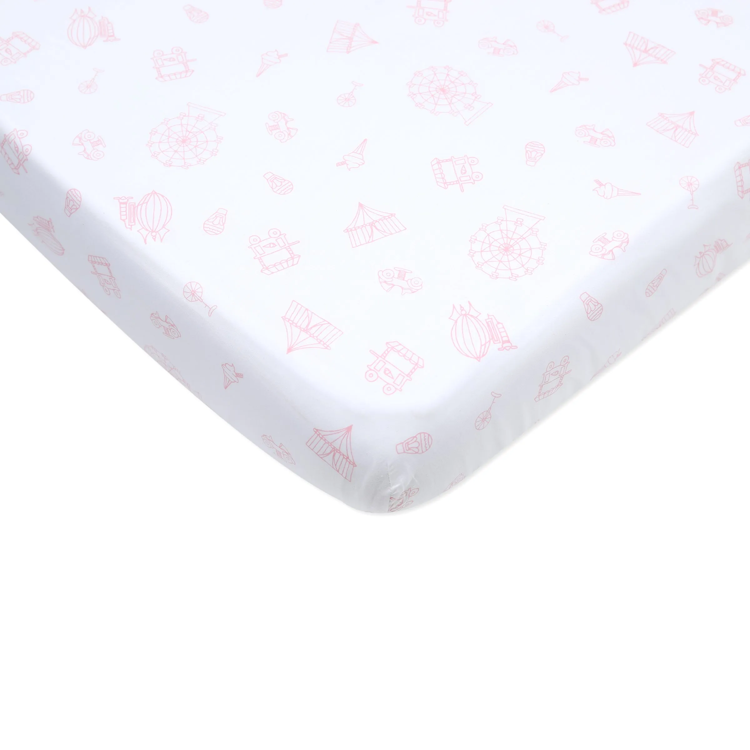 Organic Cotton Cot Bedding Set  Carnival Pink
