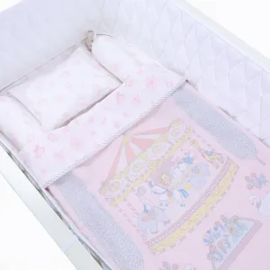 Organic Cotton Cot Bedding Set  Carnival Pink