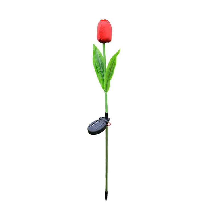 Outdoor Artificial Tulip Lights Square Garden Decorative Light Waterproof Solar Powered Plantsأضواء خارجية من زهور التوليب الصناعية بإضاءة ديكورية مربعة للحديقة مقاومة للماء نباتات تعمل بالطاقة الشمسية
