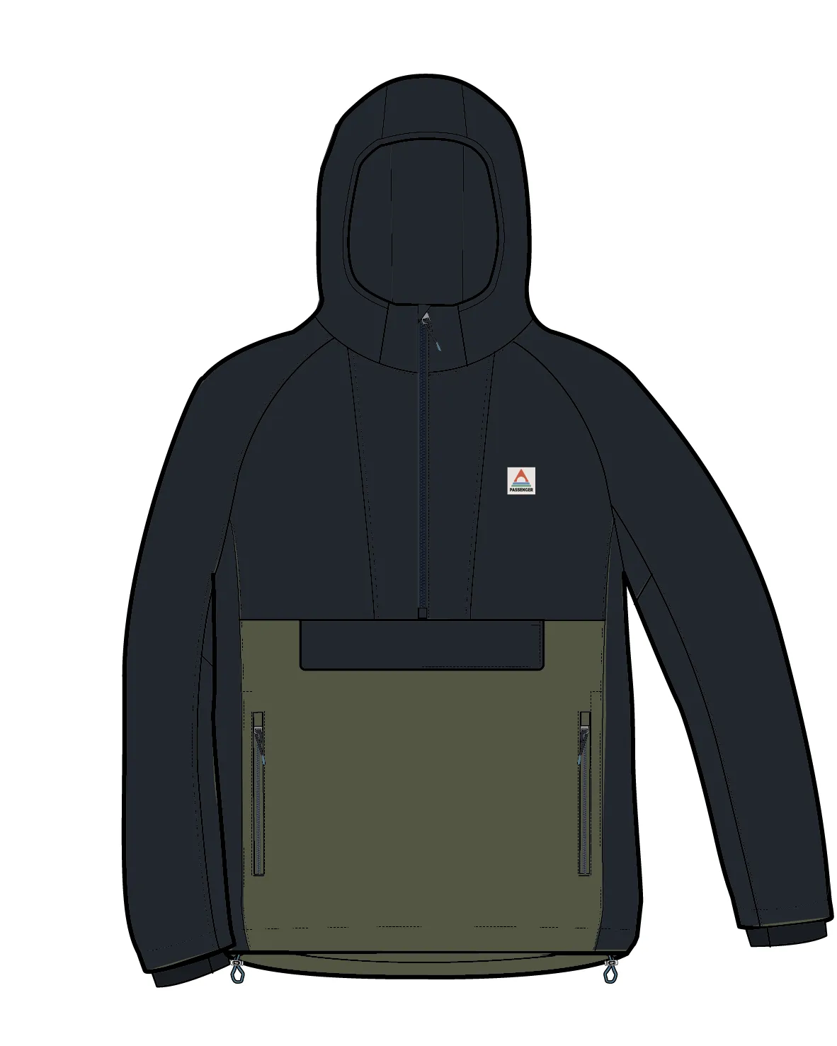 Roamer Lite Recycled Softshell Jacket - Black/Khaki