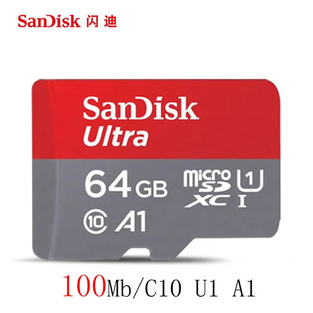 SanDisk 100MB/S 64G Memory Card 256GB 128GB 64GB 32GB 16GB U3/U1 Class 10 Micro SD Card SDXC SDHC microsd Flash TF Card