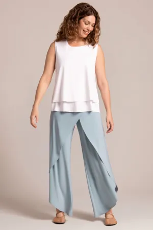 Sleeveless Double Layer Shell | White