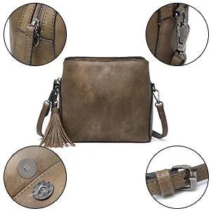 Small crossbody bag W guitar strap triple pockets