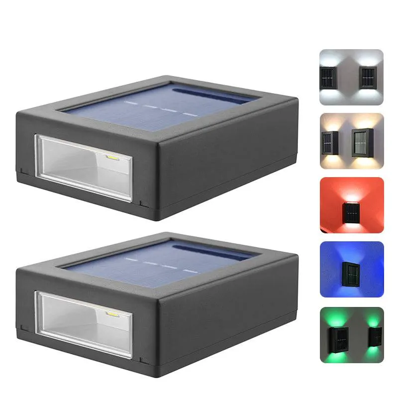 Solar Street Lamp Night Light for Garden Yard Path Decoration Warm/White/2pcs Intelligent LED Solar Light Outdoor Lamp