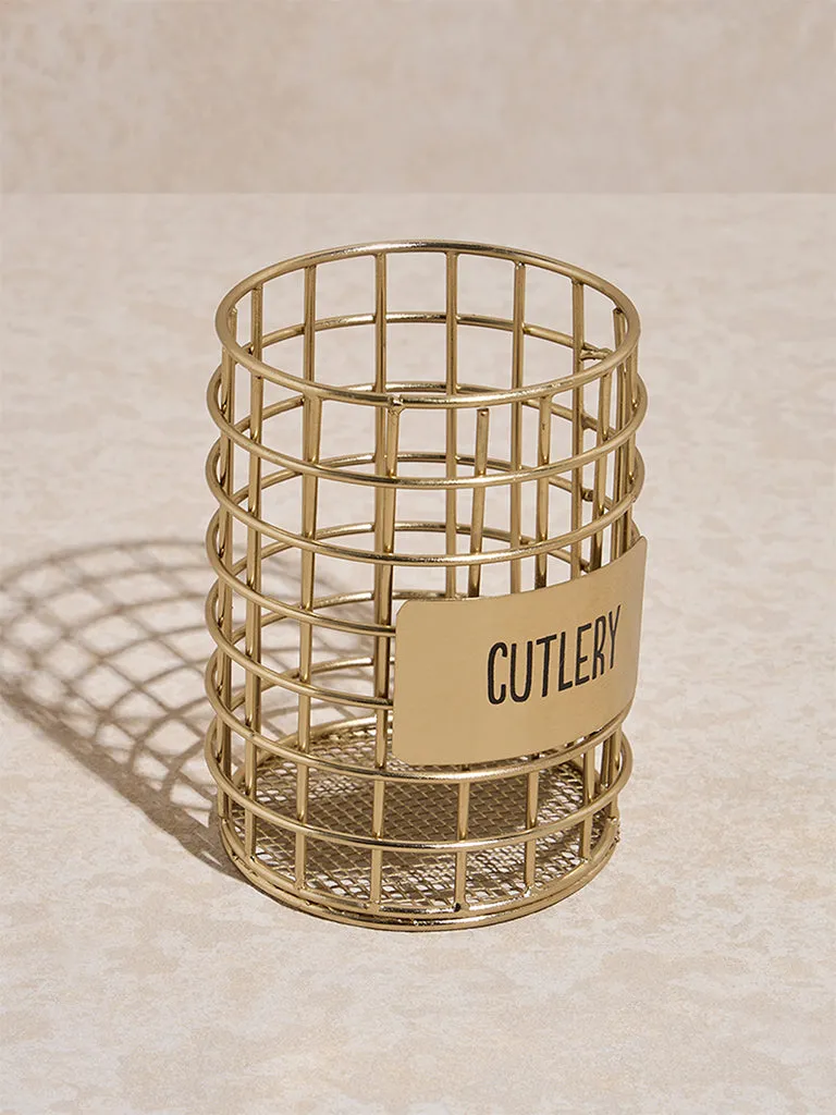Westside Home Gold Wired Cutlery Holder